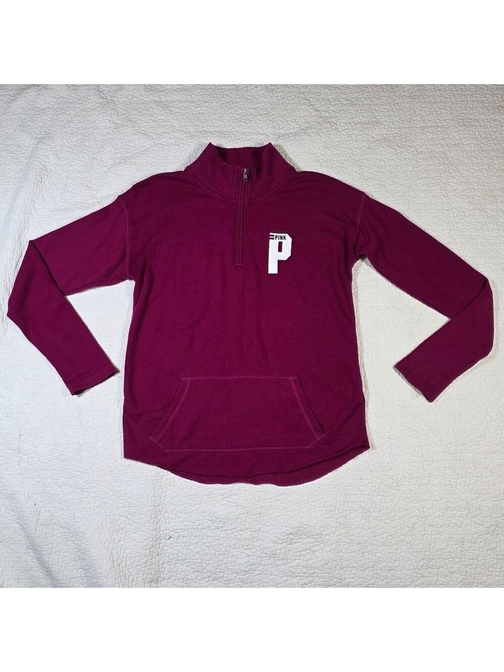 PINK Victoria's Secret Pink Quarter-Zip Sweater